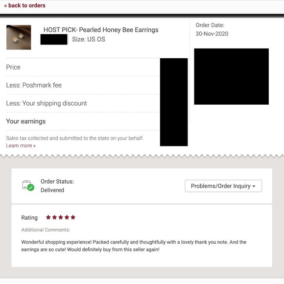 HOST PICK- Pearled Honey Bee Earrings - Picture 6 of 8